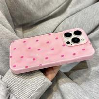 Black White Blue Polka Dots Phone Case for iPhone 11 13 12 14 15 16 17 Pro Max Plus Air Simple Cute Shockproof Soft Cover Funda iPhone 13 Pro