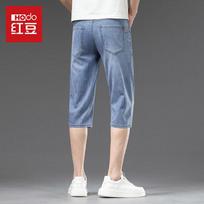 Hodo Men's Lightweight Summer 3/4 Denim Shorts 34