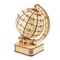 3D Wooden Puzzle Toy Mechanical Assemble Building Block Globe Earth Model Set for Teen DIY Geography World Map Toy Gift To Build gelsvai ruda