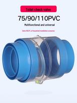 Universal PVC Bathroom Check Valve: 75/90/110 Pipe Backflow Preventer for Bath Heater Exhaust Fan Vent Bathroom Check Valve (75/90/110 PVC compatible)