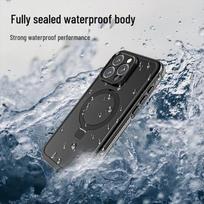TB Waterproof Magnetic Stand Case for iPhone 15 Pro Max - Drop-Proof Protection iPhone 15 Pro Max šviesiai mėlyna spalva