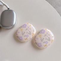 ins purple floral application apple head-mounted AirPods max earphone cover summer protective case female small fresh airpods max