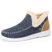 Women Snow Boots Trend Winter Boots with Fur Keep Warm Winter Shoes Women Ankle Boots Botas Mujer Casual Footwear Bota Feminina 36 mėlyna