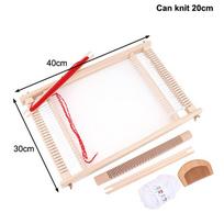 Adjustable Heddle Bar Wooden Weaving Loom for Kids Beginners DIY Tapestry Frame Home Art Projects S