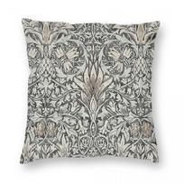 William Morris Snakeshead Grey Square Pillowcase Polyester Linen Velvet Pattern Zip Decor Pillow Case Car Cushion Cover x 45x45cm gray