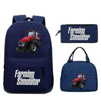 Farming Simulator Spausdintas Vaikams Personalizuotas Kuprinė Pradinės Ir Vidurinės Mokyklos Maisto Krepšys Pieštukinė No specifications tamsiai mėlyna spalva
