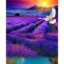 Visas 5D „pasidaryk pats“ deimantinis piešimas levandų deimantų siuvinėjimas Visiškai klojamas kryželiu namų dekoras, rankų darbo dovana 25x30cm purple