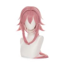 Genshin Impact Yae Guuji Cosplay 85 cm perukas rožinis perukas Cosplay Anime Cosplay perukai karščiui atsparūs sintetiniai plaukų perukai + peruko kepurė