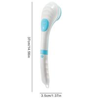 Electric Body Brush Electric Detachable Back Cleaning Scrubber Rechargeable Waterproof Cleansing Brush For Showering With Long white