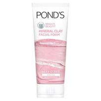 POND'S Bright Beauty Mineralinis molis, vitaminas B3, 4 kartus daugiau sugeriantis riebalus, šviesinantis, suteikiantis akimirksniu spindesį be riebalų, veido prausiklis 90 g