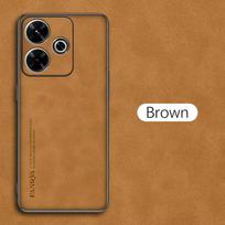 Redmi13 Prabangus Avikailio Odos Dėklas Xiaomi Redmi 13 4g 5g Vyrams Verslui Retro Apsauginis Galinis Dangtelis ant Redmi 13 Funda Coque Redmi 13 4g ruda