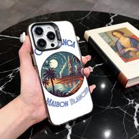 Karštas Mados C-casablanca Telefono dėklas iPhone 17,16,15,14,13,12,11 Plus,Pro Max,XS, Spalvingas Sidabrinis Juodas Dangtelis iPhone14Plus