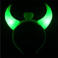 Halloween Decoration Devil Horn Luminous Hairhoop Led Hairband Flashing Glow Headress Light Up Hair Access Cosplay Glowing Prop žalia