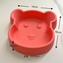 Thickened bear-shaped slow-eating cat bowl, anti-choking, anti-slip, anti-spill, small cat bowl, dog bowl, manufacturer pet bowl Cat Bowl【Cute Bear】Pi