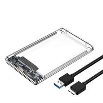 2.5inch SATA SSD Hard Drive Case USB3.0 HDD Enclosure Transparent Design Transfer Speed Mobile External Housing 5Gbps