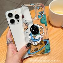 Space astronauts are suitable for Apple 15pro/12 anti-drop simple mobile phone case 13/14promax soft glue 11/16. iPhone 7/8