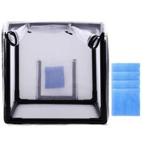 ABBP-Spray Paint Booth,With Filter& Curtain, 15 Inch Portable Airbrush Paint Booth Tool, Tool For DIY Projects gray
