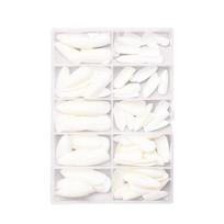 120 Pcs/Box Almond False Nails Press On Nails Full Cover Stick on Nails Solid Color Artificial Nails 1