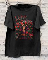 Sade Helen Folasade Adu CBE Red Roses Black Cotton T-shirt Size S to 5XL M black