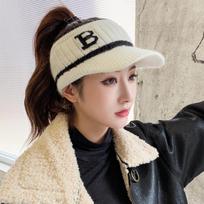 Windproof Hats For Women Autumn Winter Sports Empty Top Caps Female Knitted Warm Baseball Cap Fashion Running Golf Winter Hat One Size
