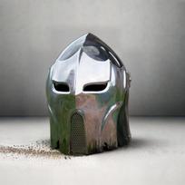 Tamsaus vilko šalmas Unikalus šarvų šalmas, skirtas „Cosplay“ ir demonstruoti, rankų darbo 18 dydžio plieno vaidmenų žaidimo kostiumo namų dekoro kopija