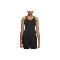 Nike Dri-FIT One Elastika Solid Logo Round Neck Loose Tank Top Women Tops Black DD4941-010 S