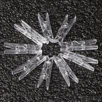 Spalvingi permatomi akriliniai nuotraukų segtukai (3.5) - Kalėdinės girliandos dekoracijos 2.5 x 0.3 cm Clips