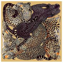 130Cm New Leopard  Square Scarf Women 100% Silk Scarf  New Pashmina Fashion Design Women Shawl Bandana Kerchief Scarves