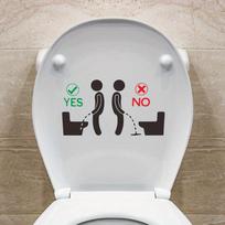 Interesting Removable Toilet And Wall Stickers With Self  Adhesive Backing one size gray