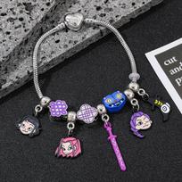 High Quality Bestselling Cartoon Anime K-POP Demon Hunter Group Bracelet Fashion DIY Beaded Alloy Enamel Anime Peripheral Jewelry W143837WW-