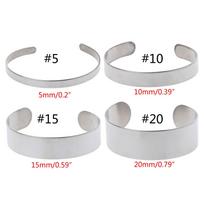 10 vnt. nerūdijančio plieno apyrankės ruošinys, atviras bangle, DIY papuošalas gimtadienio dovanai juoda