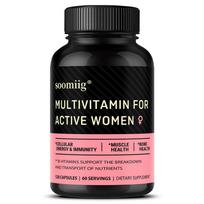 Multivitaminai aktyvioms moterims, vitaminas A, vitaminas C, vitaminas D, vitaminas E, vitaminas K, maisto papildas 120 Capsules