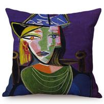 Pablo Picasso Surrealism Abstract Oil Painting Art Throw Pillow Case Gallery Living Room Sofa Decorative Cushion Cover Cojines Peach skin 18*18(CM)-1Pcs