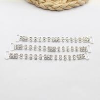 5 pieces of 145mm/310mm silver double row rhinestone decorative chain bikini connecting buckle swimsuit chain clothing accessori