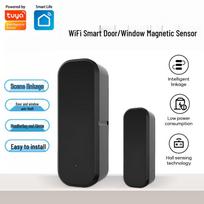 Tuya WiFi išmanus durų magnetinis jutiklis su signalizacija White - Tuya WiFi Smart Door Sensor black