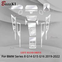 For BMW Series 8 G14 G15 G16 - TPU Navigation Gear Pre Cut Car Interior Repair Protective Film Anti-scratch Sticker Left-hand drive