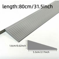 Self-adhesive Doorway Threshold Ramp PVC Wear-resistant Rubber Ramp Self-adhesive Striped Stair Anti Slip Tape pilka spalva