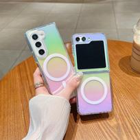 Compatible with Samsung Galaxy Z Flip7 gradient magnetic phone case Zfold6 transparent foldable shockproof protective case samsung z flip7