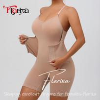 Flarixa Waist Trainer With Hooks Body Shaper Tummy Slimming Shapewear Women Camisole Bodysuit Butt Lift Seamless Underwear S smėlis