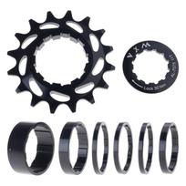 16T 18T Bicycles Single Speed Conversion Kits, Aluminum Alloy Bikes Single Speed Cassettes Freewheels Wheel for Bicycles black