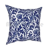 William Morris Dygliuotojo Usnio Damasko Mėlynos ir Baltos Spalvos Pagalvės Užvalkalas Spausdintas Namų Minkštas Mėtomasis Pagalvė William Morris Menas 30x30cm 12x12in white