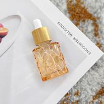 10ml Colored Glass Dropper Bottle with Bamboo Cap, Light-Proof Essential Oil Container, Refillable Serum Vial oranžinė