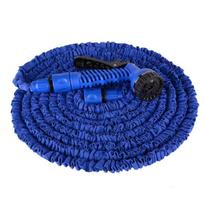 Sodo žarnos Lanksti išplečiama žarna Plastikinis teleskopinis vamzdis Antgalis Purškimo pistoletas Laistymo įranga Ištempiamas sodo įrankis (Blue,25FT) mėlyna