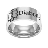 Karšti madingi moteriški vyriški nerūdijančio plieno diabeto žiedo papuošalai 7