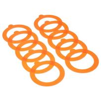 10 vnt. Silikoninių indelių tarpikliai Maisto sandėlio stiklainiai, sandarūs, nepralaidūs sandarikliai, žiedas orange