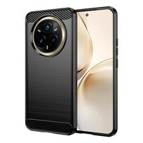 Dėklas Realme 14 Pro+ Dėklas Realme 14X 12X 11 12 13 14 Pro+ Dangtelis Anglies Pluošto Smūgiams Atsparus Silikoninis Bamperis Realme 14 Pro Plus For Realme 14ProPlus juoda