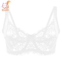 Plona vienasluoksnė permatoma seksuali liemenėlė, visiškai nėriniuota, su lankeliais, be pamušalo, gaivi, reguliuojama, didelio dydžio liemenėlė 34-40 B/C kaušeliai 34BC balta