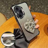 Phone Case for Xiaomi Redmi A5 A 5 A4 A3 Pro RedmiA5 A5X A3X Turbo 4 3 Pro Glitter Diamond Heart Shockproof Bracket Case Cover Redmi Turbo 4 juoda