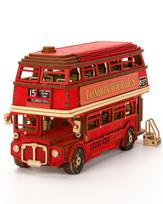 ROBOTIME 3D Wooden Puzzle London Sightseeing Bus Car Kit Mechanical Model DIY Craft Kit Toy Educational Toy Wooden Model for Children and Adults