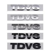 3D ABS chromo juodos raidės SDV6 SDV8 TDV6 TDV8 logotipas automobilio galinės bagažinės emblema lipdukai Range Rover Sport priedams Chrome Silver